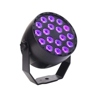 uvlight 18 x 3W Violet Black Projector Portable Party Disco stage Light with IR Remote Control 7 Lighting Effects